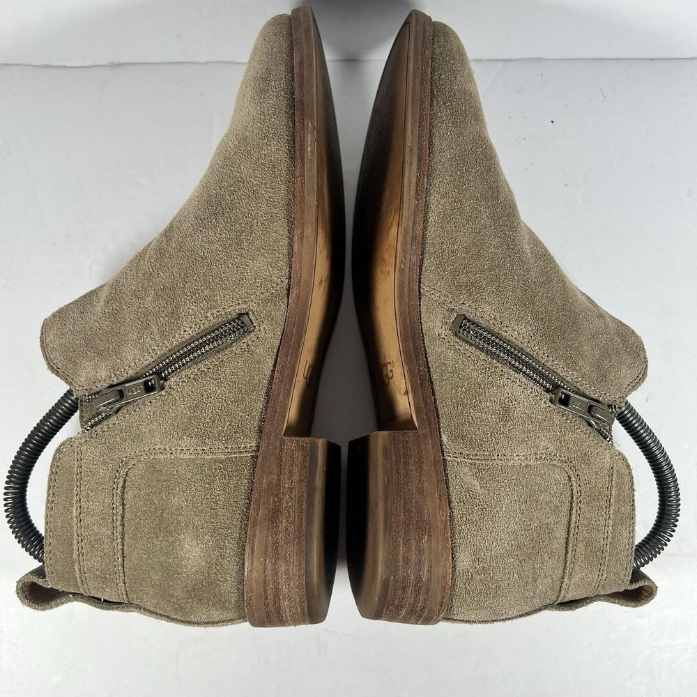 UGG Australia Kelsea Tan Suede Side Zip Ankle Boots Women's Size 7.5 - Picture 5 of 7